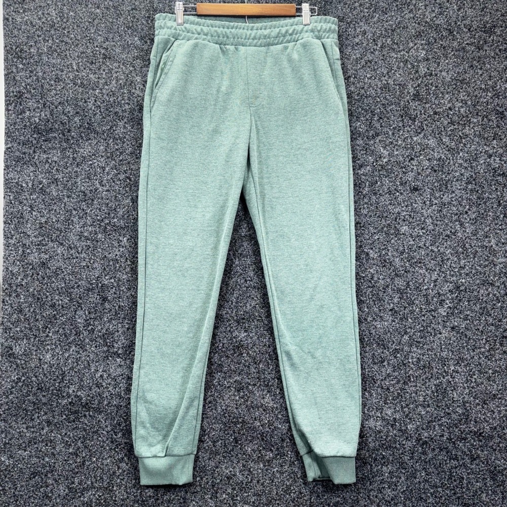 Crane Mens Green Heathered Jogger Sweatpants Size Medium Recycled Blend Active